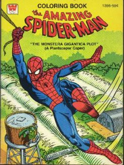 Vtg Spiderman Coloring Book The Oyster Mystery Marvel 1976, Only 10  Colored!